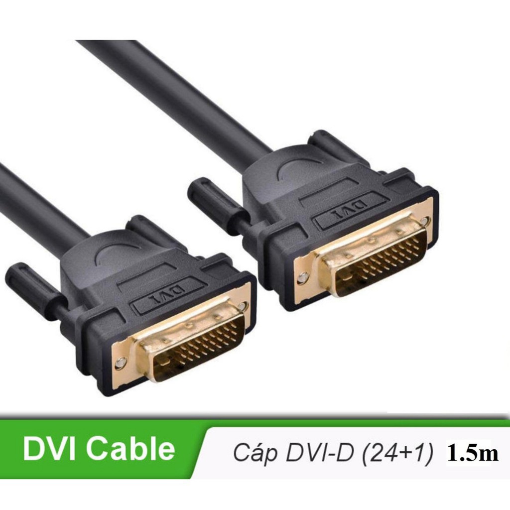 Cáp DVI Chất Lượng 1.5m – Đảm Bảo Truyền Tín Hiệu Ổn Định và Hình Ảnh Full HD 1080P