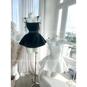 VÁY 2 DÂY BẢN TÙNG BỒNG BỀNH CỰC XINH MÙA HÈ (ẢNH THẬT)