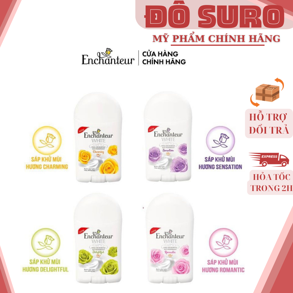 Sáp khử mùi trắng da hương hoa enchanteur 40g