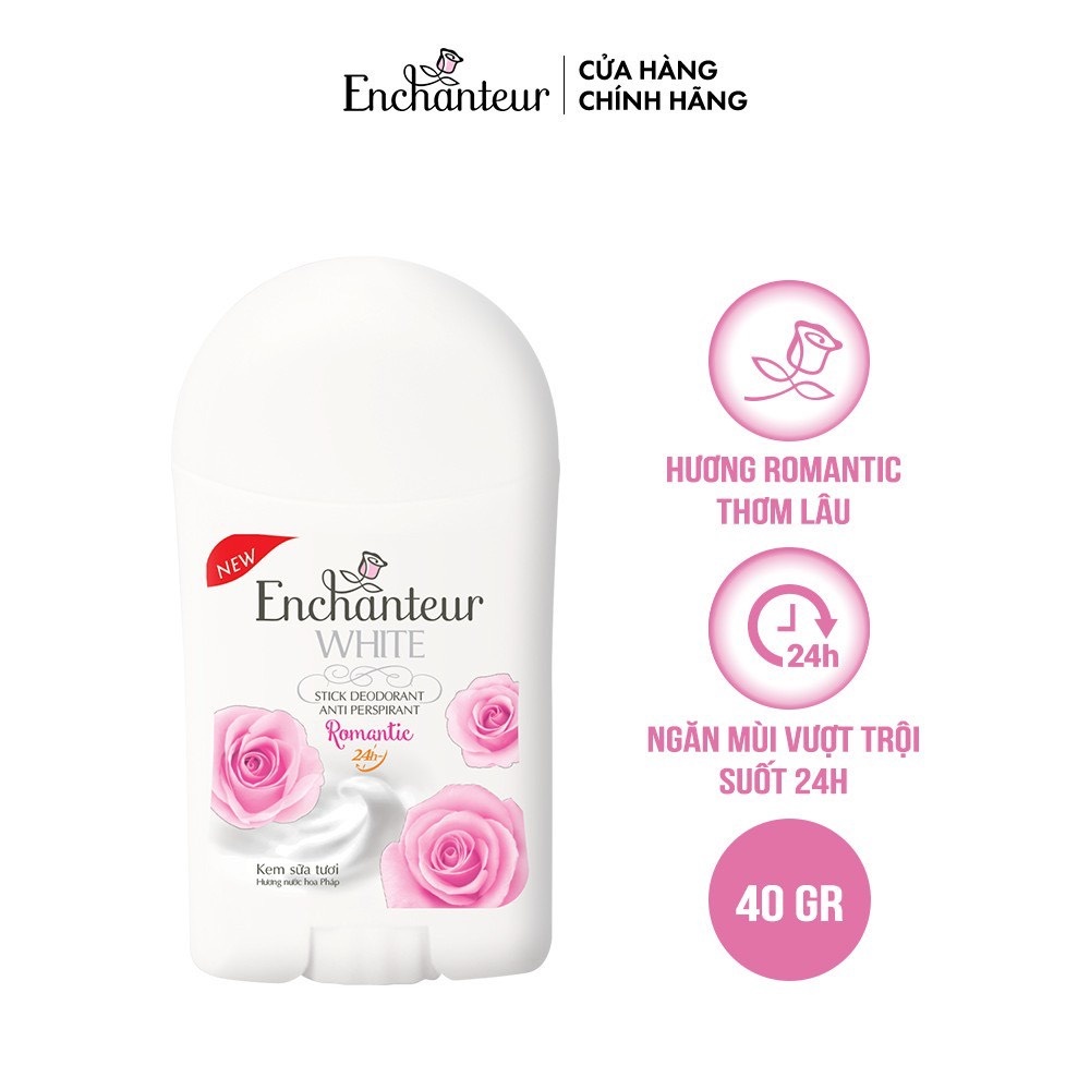Sáp khử mùi trắng da hương hoa enchanteur 40g