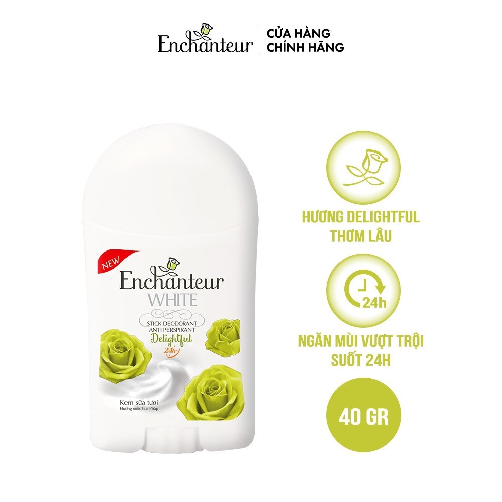 Sáp khử mùi trắng da hương hoa enchanteur 40g