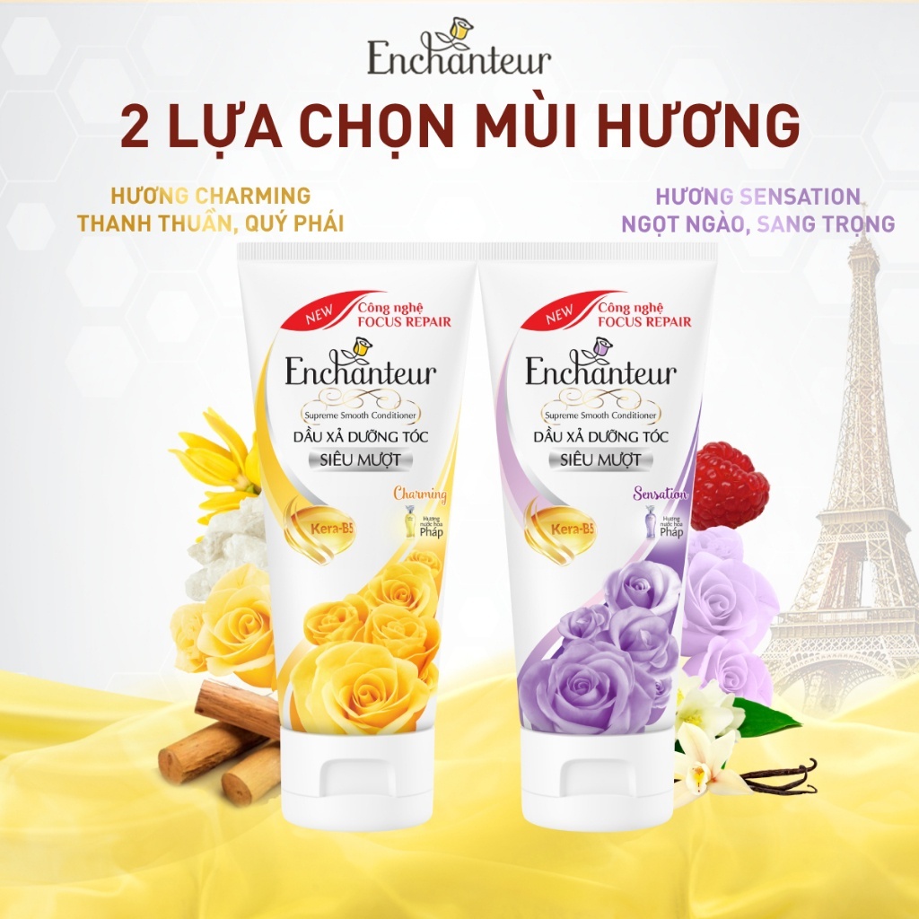 Dầu xả dưỡng tóc siêu mượt Enchanteur Charming 170g VÀ 335G