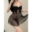 HT126 Váy ngủ sexy tiểu thư ren bèo v1 kèm ĐỆM LÓT,đồ ngủ ren xuyên thấu tôn dáng HT126