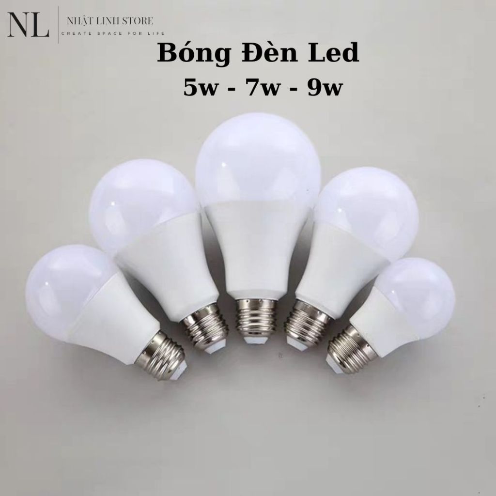 Bóng Đèn Led 5w / 7w / 9w Đui Xoáy E27, Bóng Led Bulb Siêu Sáng, Siêu ...