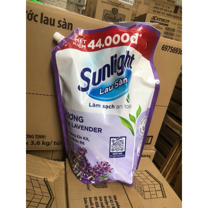 Túi nước lau sàn Sunlight Hương Hoa Lavender 3.6kg