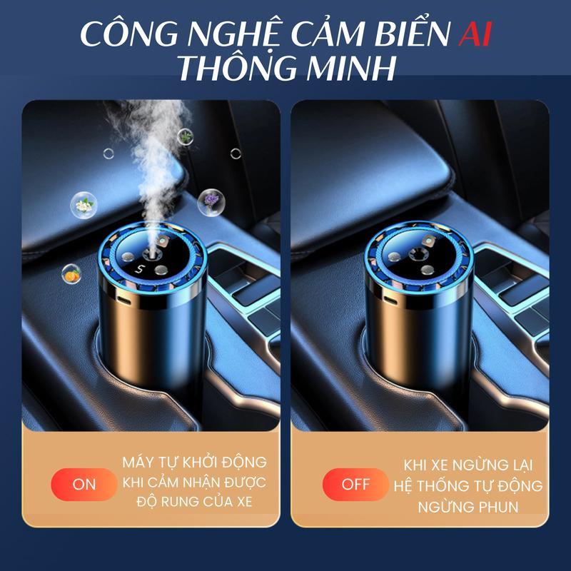 Máy Khuếch Tán Tinh Dầu VaromaS KT94 – Phun Sương Tạo Ẩm, Khử Mùi, Đèn LED Cho Ô Tô & Bàn Làm Việc