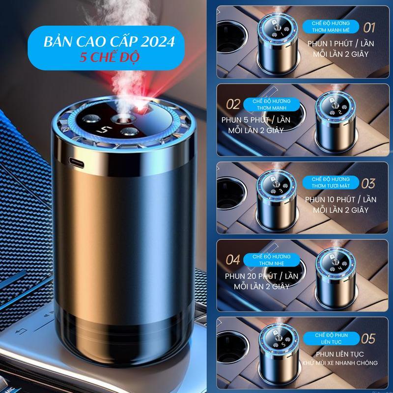 Máy Khuếch Tán Tinh Dầu VaromaS KT94 – Phun Sương Tạo Ẩm, Khử Mùi, Đèn LED Cho Ô Tô & Bàn Làm Việc