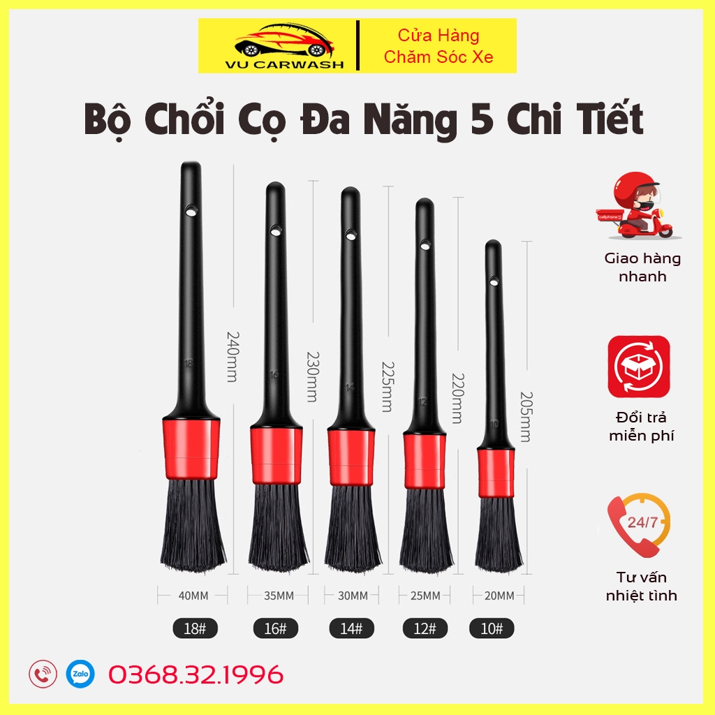 Bộ Chổi Cọ Rửa Đa Năng Chi Tiết Ô Tô, Xe Máy - Dụng Cụ Làm Sạch Xe Hơi ...