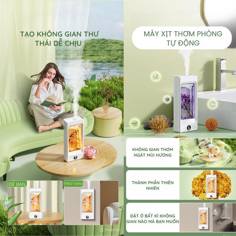 Máy Xịt Thơm Phòng Tự Động Varomas Máy Phun Tinh Dầu Thơm Phòng Khuếch Tán Tinh Dầu Phòng Ngủ Khử Mùi KT97