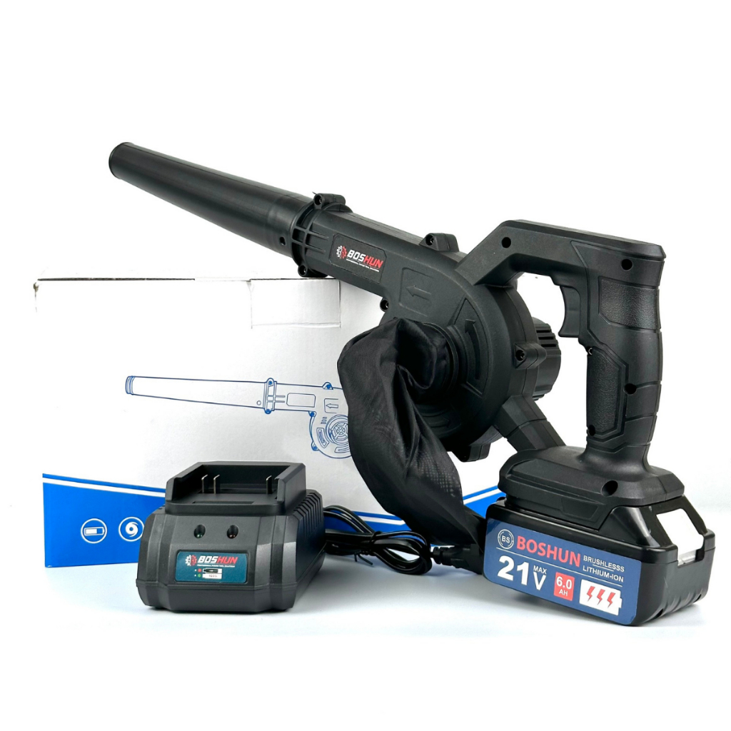Máy thổi hút bụi Boshun dùng pin chân phổ thông Công suất lớn 680W vệ sinh đa năng thổi khỏe sạch sẽ