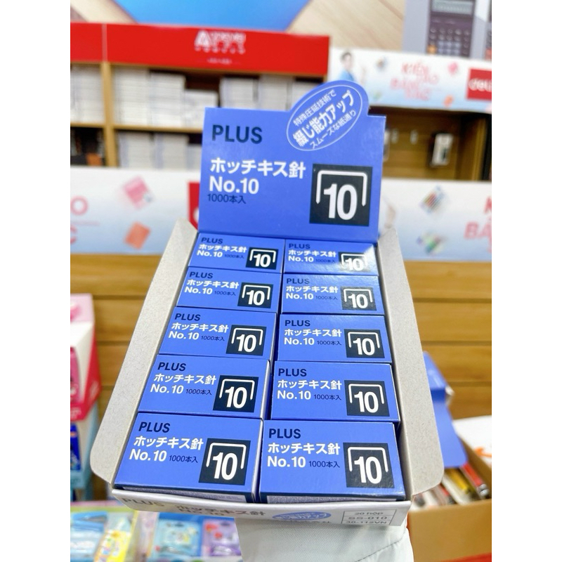 Lốc 20 hộp bé ghim bấm/đạn ghim no.10 Plus
