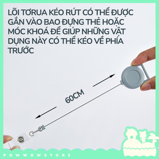 [Sẵn VN] Lõi Tơrua Kéo Rút 60cm Sử Dụng Móc Vào Bao Đựng Thẻ Hoặc Móc Khoá Phong Cách Trơn Bóng Đơn Giản Nhiều Màu Sắc