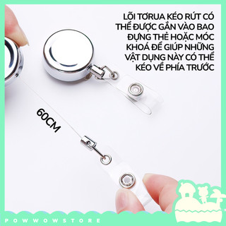 [Sẵn VN] Lõi Tơrua Vật Liệu Sắc Kéo Rút 60cm Sử Dụng Móc Vào Bao Đựng Thẻ Hoặc Móc Khoá Phong Cách Trơn Bóng Kim Loại