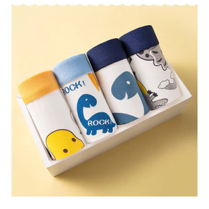 Quần sịp bé trai, quần lót trẻ em nam, đồ bơi bé trai cotton loại 1 hình khủng long sắc màu