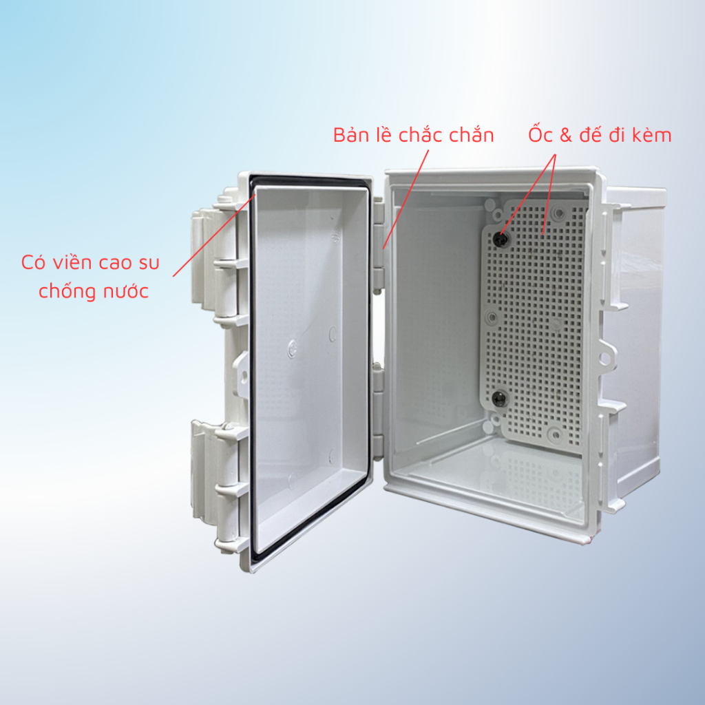 Vỏ tủ điện tủ nhựa KYE 160x210x130 bền bỉ sử dụng ngoài trời trong nhà