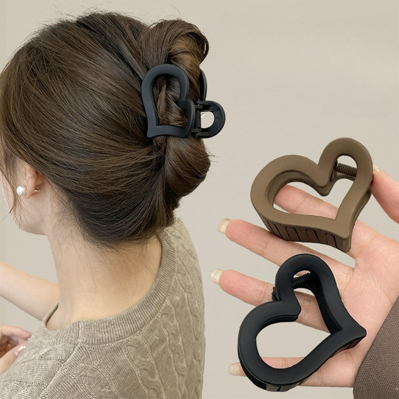 Kẹp Tóc Hình Trái Tim Nhiều Màu Dễ Thương Phong Cách Hàn Quốc Phụ Kiện Tóc Cho Nữ và Bé Gái