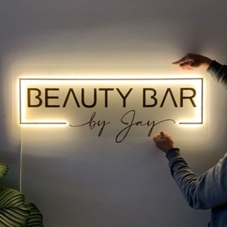 Bảng hiệu logo mica thiết kế theo yêu cầu chất liệu Alu cao cấp và led NEON phát sáng Decor