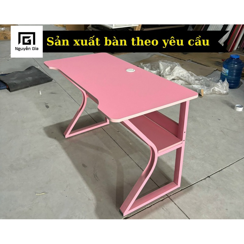 bàn làm việc, bàn gaming chữ K uốn chân sắt cứng cáp có kệ sách | BigBuy360 - bigbuy360.vn