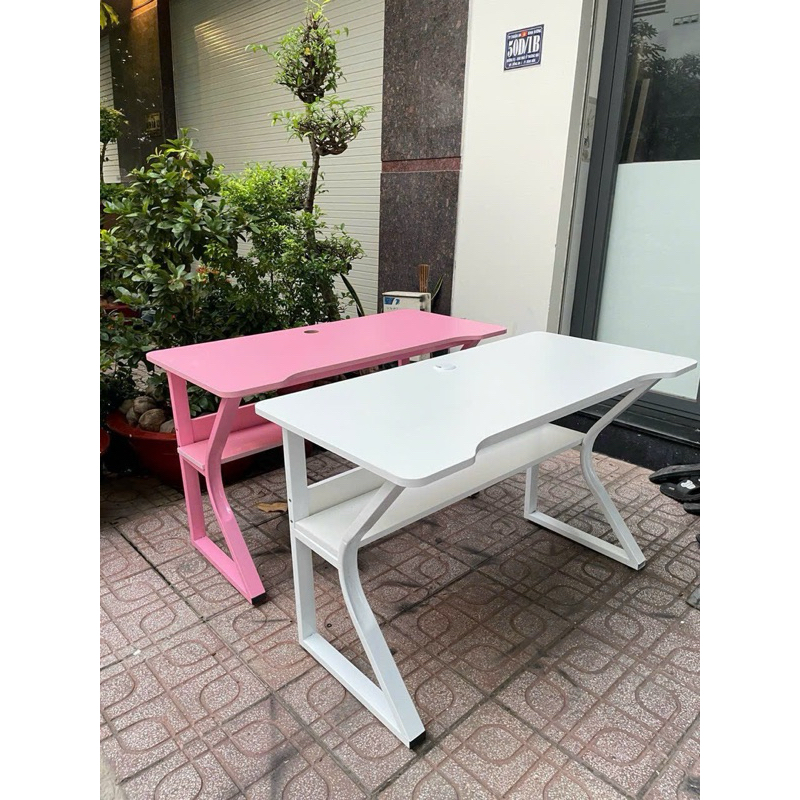 bàn làm việc, bàn gaming chữ K uốn chân sắt cứng cáp có kệ sách | BigBuy360 - bigbuy360.vn