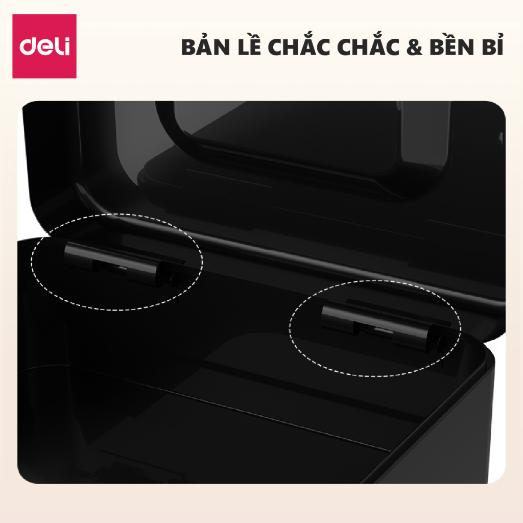 Hộp Đựng Tiền Kim Loại Deli Hộp Đựng Trang Sức Nhiều Ngăn Bảo Vệ Tài Sản, Thiết Bị Nhà Cửa Văn Phòng