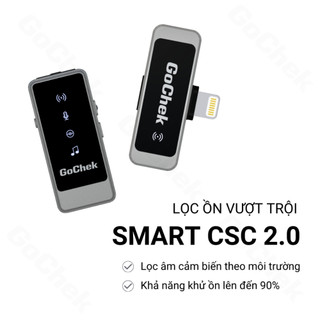 Mic thu âm không dây GoChek GC-ULTRA S24 kèm Dock sạc ,Tích hợp 2 chân cắm cho mọi thiết bị khi live/quay video/ghi âm