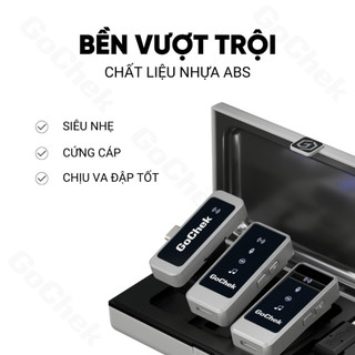 Mic thu âm không dây GoChek GC-ULTRA S24 kèm Dock sạc ,Tích hợp 2 chân cắm cho mọi thiết bị khi live/quay video/ghi âm