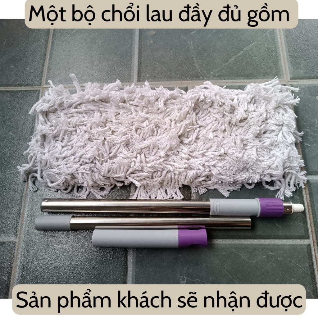[CHỈ PHÙ HỢP VỚI CHỔI LAU CỦA SHOP] Bông lau thay thế [50cm-66cm], bông lau chổi công nghiệp, miếng lau nhanh thay thế