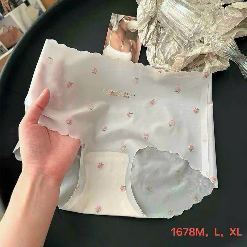 🍓Quần lót su hoạ tiết hoa quả 🍓 viền lượn sóng 2385