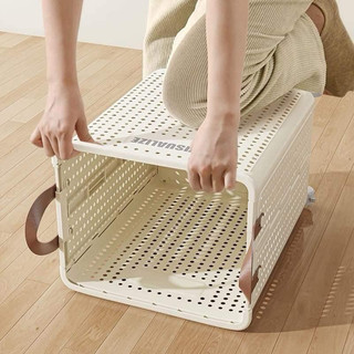 Giỏ Đựng Quần Ao Chất Liệu Nhựa Cao Cấp ,Gấp Gọn, Có Quai Xách Và Bánh Tiện Lợi Cho Phòng Tắm , Hộ Gia Đình , Loại Cỡ To