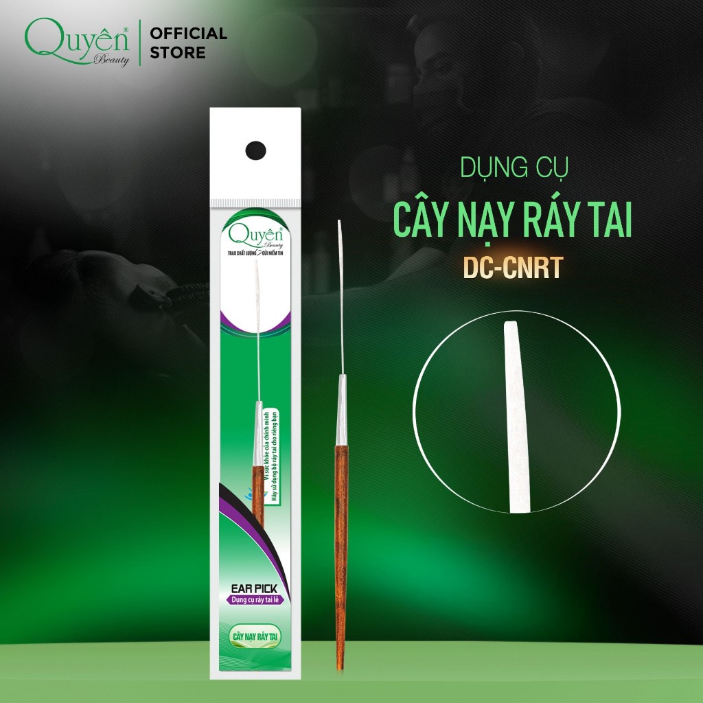 Cây Nạy Ráy Tai Quyên Beauty DC-CNRT Dụng Cụ Ráy Tai Thép Không Gỉ Gỗ ...