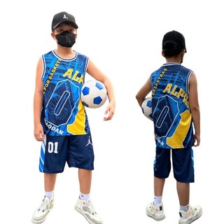Set quần áo ba lỗ bé trai 25-58kg bộ đồ thể thao bóng rổ sát nách