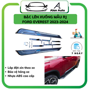 Bậc lên xuống ô tô VINFAST LUX SA, Mẫu đen đúc viền chỉ mạ RJ cao cấp