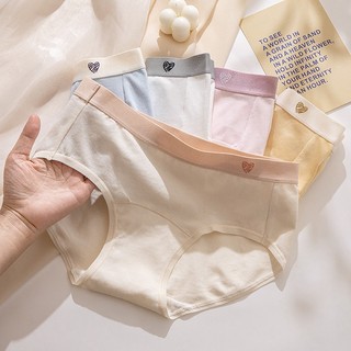Quần Lót Nữ Cotton Kháng Khuẩn Trái Tim, Quần Chip Nhiều Màu Xinh Đáy 2 Lớp Khử Mùi King Shop L-183