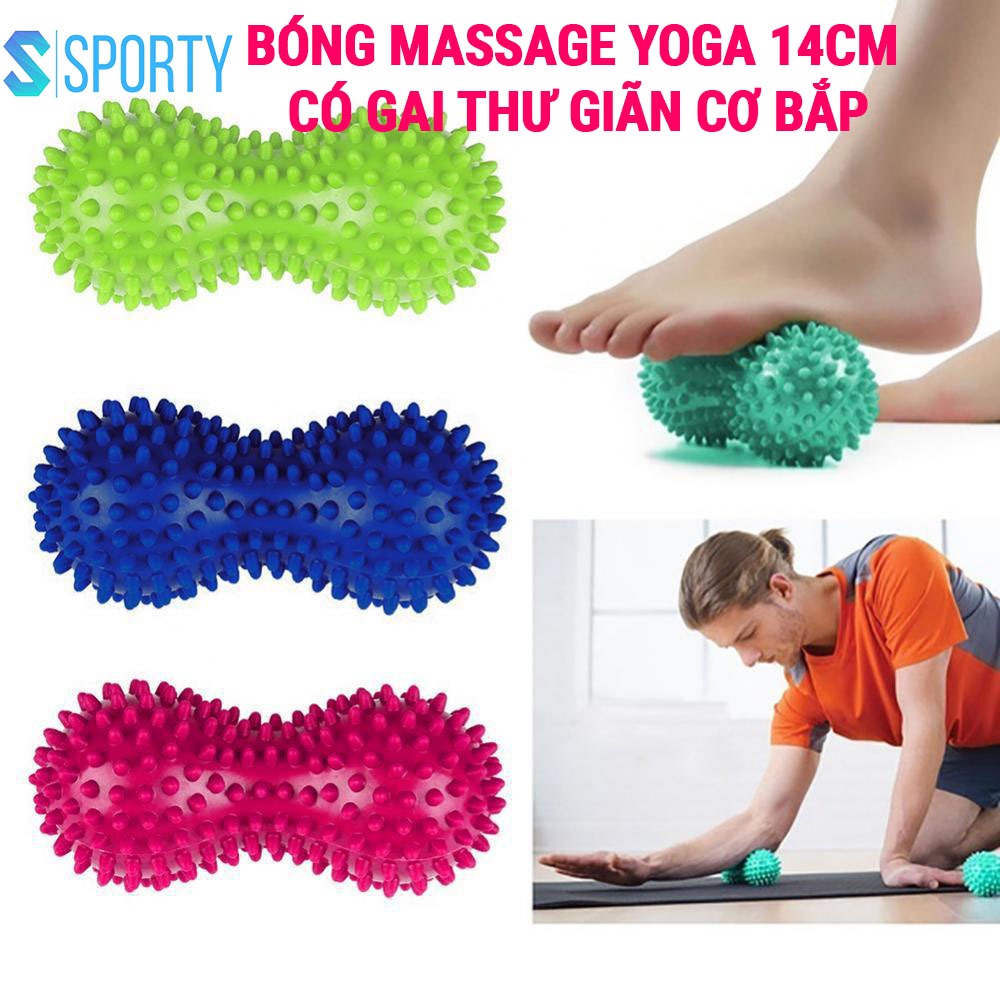 Bóng massage YOGA YGB37 hạt đậu có gai dạng rắn giúp giảm đau nhức, căng thẳng, co giãn cơ bắp