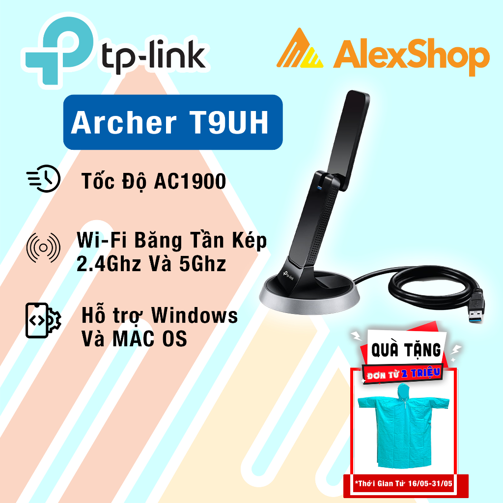 [AC1900] USB Wi-Fi TP Link Archer T9UH AC1900, 2 Băng Tần AC1900 - Hỗ ...
