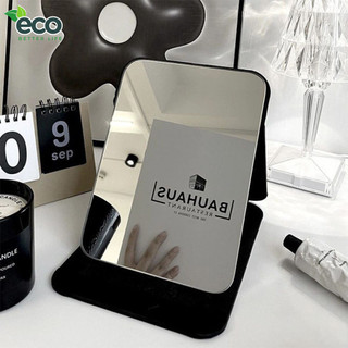 Gương để bàn ECO bằng da PU có thể gấp gọn, gương da đen gấp để bàn văn phòng, học sinh mang du lịch