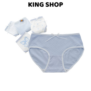 Quần Lót Nữ Cotton Cao Cấp Kháng Khuẩn Hoạ Tiết Xinh, Quần Chip Thoáng Mát Mềm Mịn King Shop L-8030