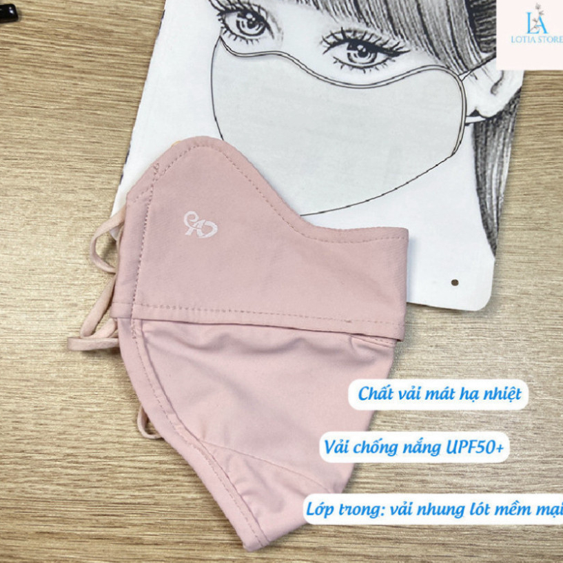 Khẩu Trang Chống UV Didooglt Khẩu Trang Chống Nắng Chất Lụa Băng Mềm Mịn Mát Thông Thoáng