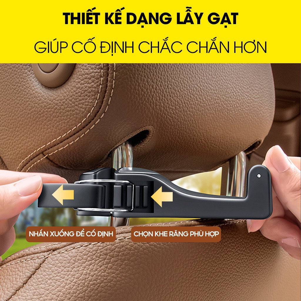 Móc Treo Đồ Kiêm Giá Đỡ Điệu Thoại Sau Ghế Ô Tô Xe Hơi TIỆN DỤNG - LOẠI TỐT