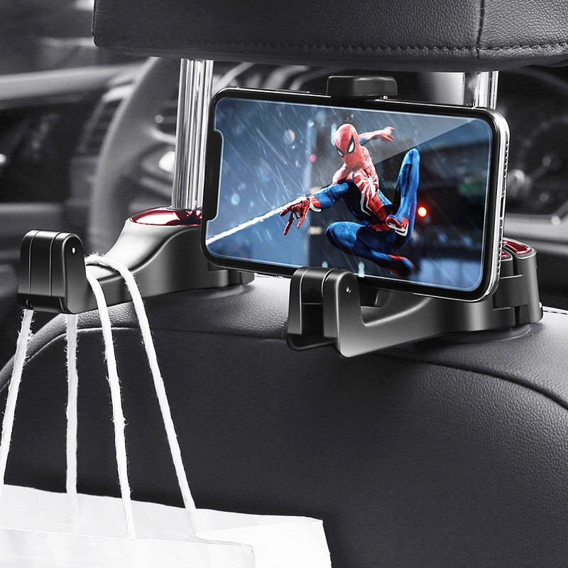 Móc Treo Đồ Kiêm Giá Đỡ Điệu Thoại Sau Ghế Ô Tô Xe Hơi TIỆN DỤNG - LOẠI TỐT