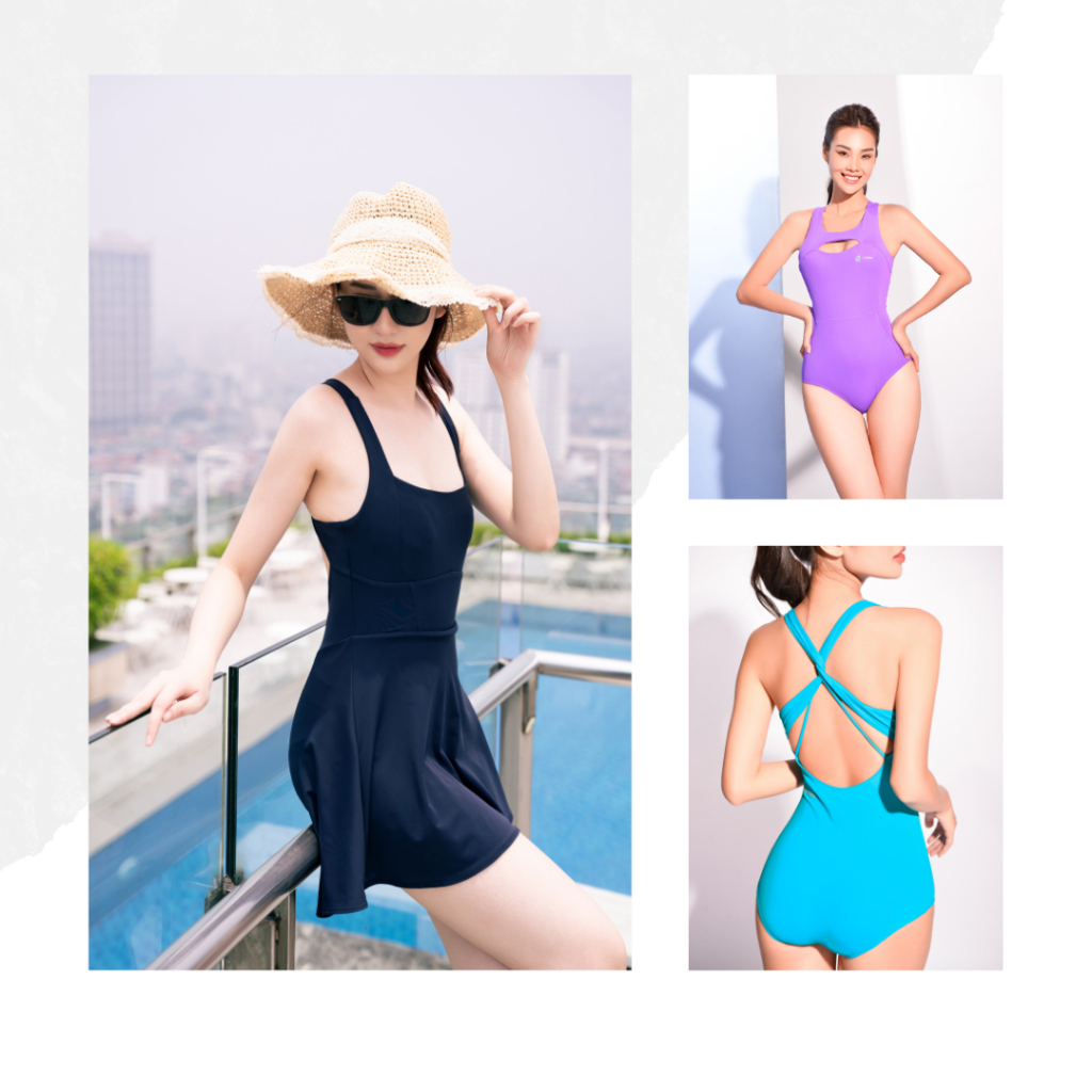 Ảnh Đồ Bơi Nữ Liền Thân Livan Sport Kèm Đệm Mút Rời, Bộ Bơi Nữ Váy, Bộ Bơi Nữ Liền Thân 1