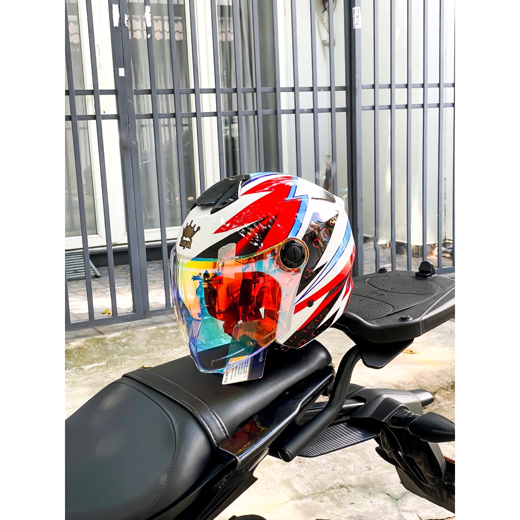 NÓN BẢO HIỂM 3/4 1 KÍNH ROYAL XH01 TEM DARGON BOY TẶNG TEM KYT VÀ TÚI ...