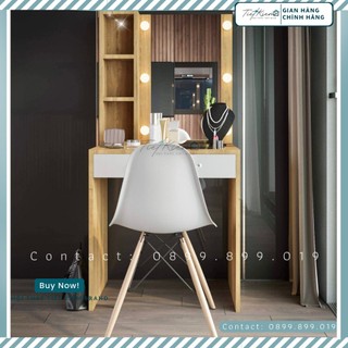 Bàn trang điểm đèn led kệ nước hoa BTD036