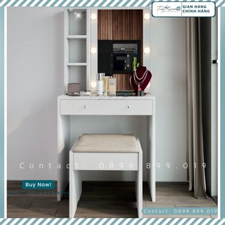 Bàn trang điểm đèn led kệ nước hoa BTD036