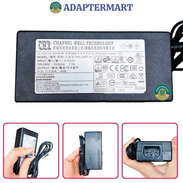 30 In Dell Monitor 12V 40W AC Adapter For Dell S2440L S2440Lb S2330MX HD LED 240 W Dell Charger - Foto 7