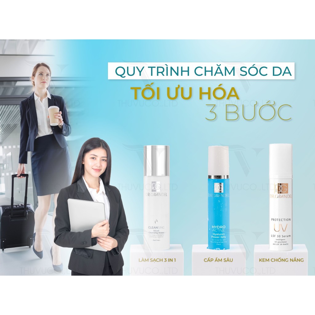 Gel Dưỡng 24h Cấp Ẩm, Làm Mát tức thì cho Da Khô rát Dr. Grandel Hyaluron Power Jelly 50ml