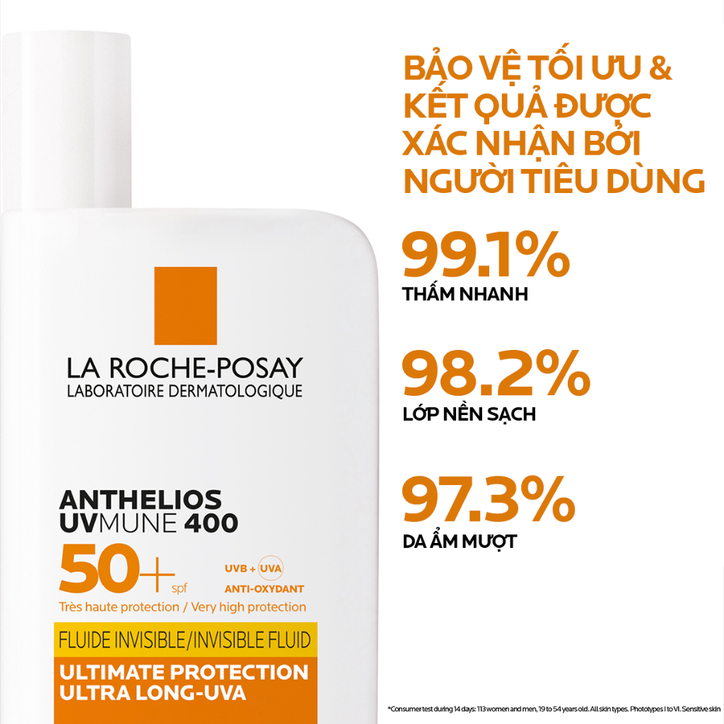 Sữa Chống Nắng La Roche-Posay Anthelios UVMune 400 Fluide Invisible SPF50+ 50ml