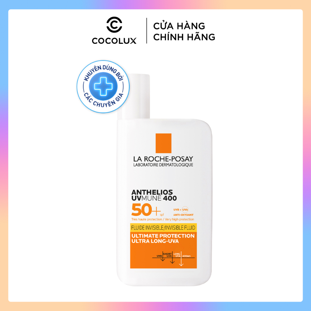 Sữa Chống Nắng La Roche-Posay Anthelios UVMune 400 Fluide Invisible SPF50+ 50ml