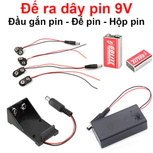 Đế ra dây pin vuông 9V