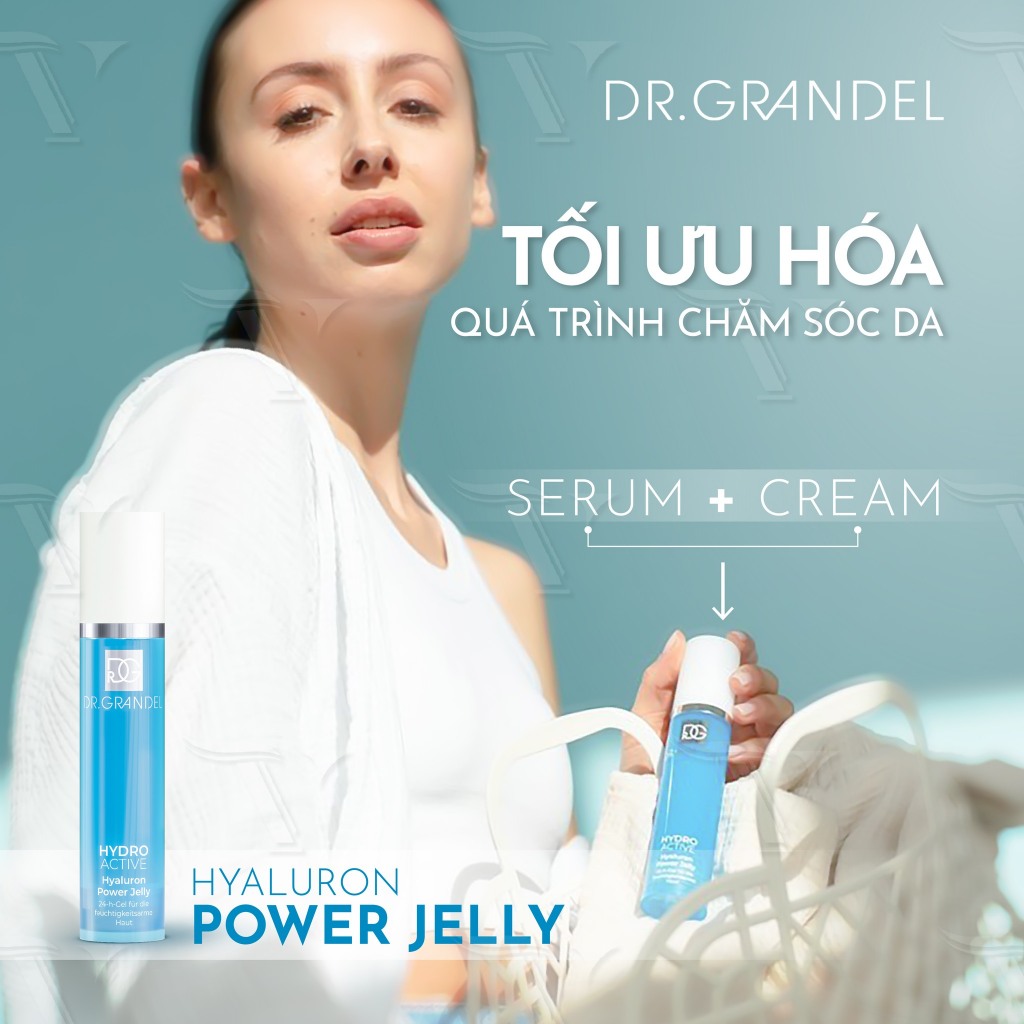 Gel Dưỡng 24h Cấp Ẩm, Làm Mát tức thì cho Da Khô rát Dr. Grandel Hyaluron Power Jelly 50ml